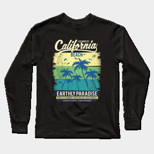 California Beach Earthly Paradise Seal Beach Long Sleeve T-Shirt